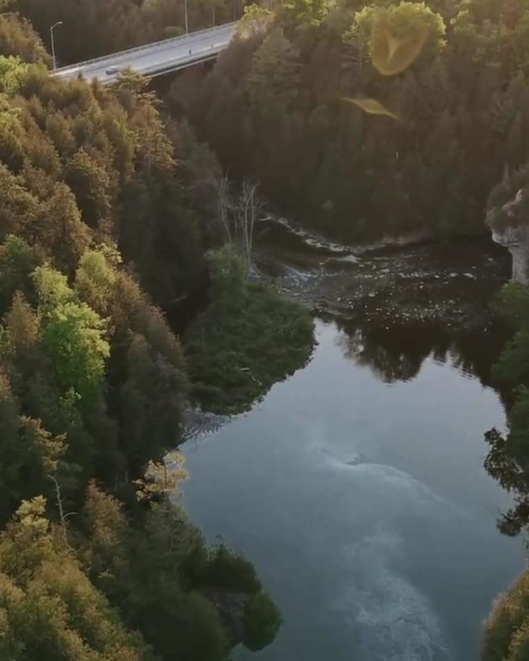 The Grand River and the countryside around Grand Valley